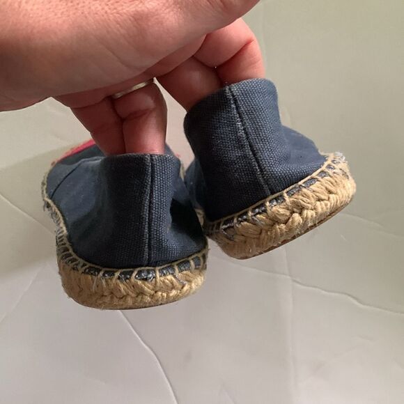 J Crew color block espadrilles blue with hot pink toe cap canvas upper size 8 - Picture 10 of 10